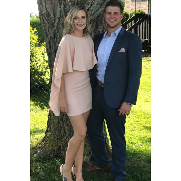 Lulu’s SEXY Backless Cape Wing Bodycon Mini Dress - Picture 13 of 15